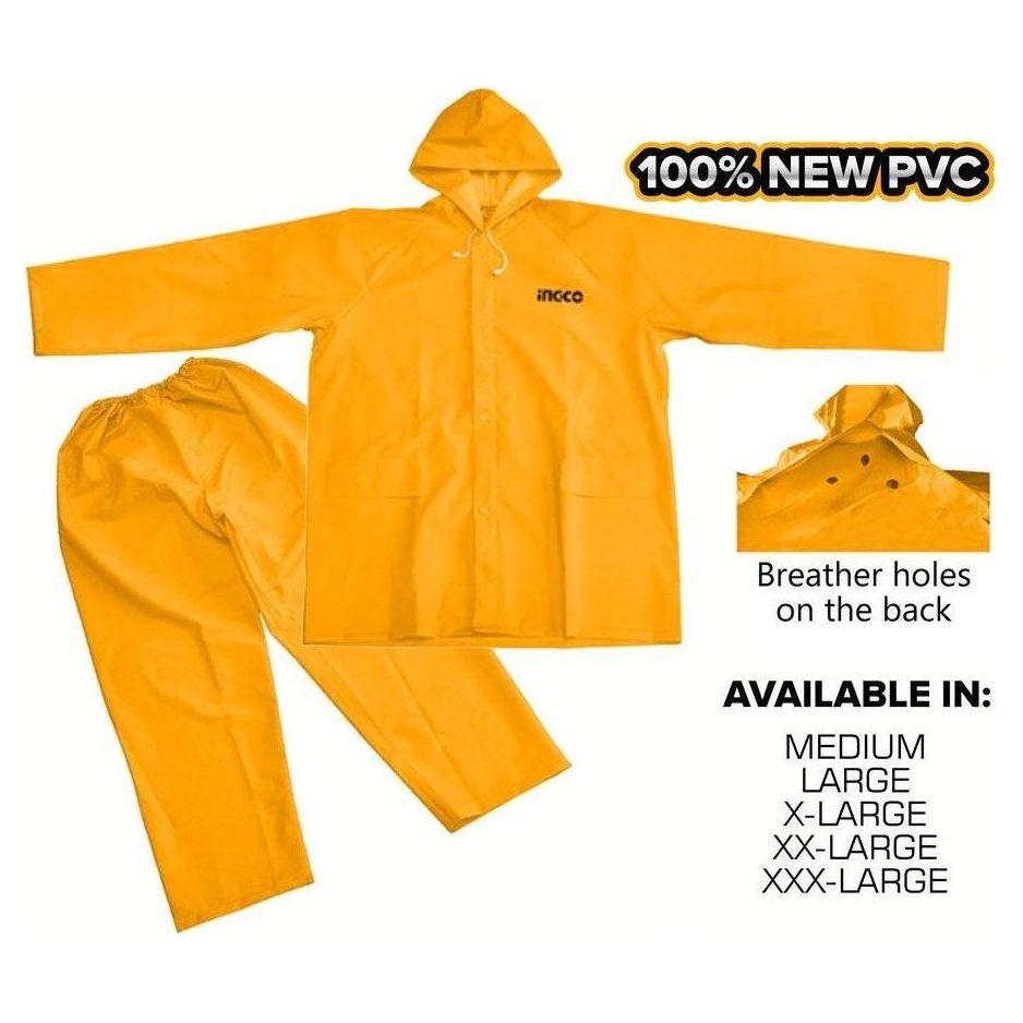 Ingco HRCTSKT031 Rain Coat Suit with Pants - KHM Megatools Corp. Ingco HRCTSKT031 Rain Coat Suit with Pants - KHM Megatools Corp.